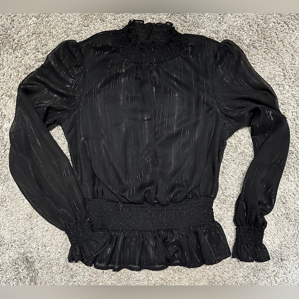 Shimmer black top